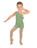 Solid Lycra One Shoulder w Ruffle Biketard