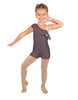 Solid Lycra One Shoulder w Ruffle Biketard