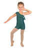 Solid Lycra One Shoulder w Ruffle Biketard