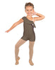 Solid Lycra One Shoulder w Ruffle Biketard