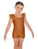 Solid Lycra Camisole Flutter Sleeve Biketard