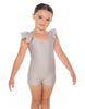 Solid Lycra Camisole Flutter Sleeve Biketard