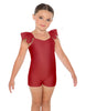 Solid Lycra Camisole Flutter Sleeve Biketard