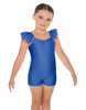 Solid Lycra Camisole Flutter Sleeve Biketard
