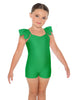 Solid Lycra Camisole Flutter Sleeve Biketard