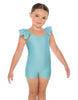 Solid Lycra Camisole Flutter Sleeve Biketard