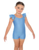 Solid Lycra Camisole Flutter Sleeve Biketard