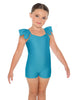 Solid Lycra Camisole Flutter Sleeve Biketard