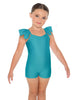 Solid Lycra Camisole Flutter Sleeve Biketard
