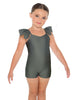 Solid Lycra Camisole Flutter Sleeve Biketard