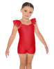 Solid Lycra Camisole Flutter Sleeve Biketard