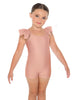 Solid Lycra Camisole Flutter Sleeve Biketard