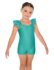 Solid Lycra Camisole Flutter Sleeve Biketard