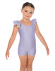 Solid Lycra Camisole Flutter Sleeve Biketard
