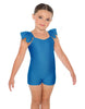 Solid Lycra Camisole Flutter Sleeve Biketard