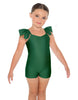 Solid Lycra Camisole Flutter Sleeve Biketard