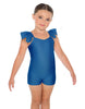 Solid Lycra Camisole Flutter Sleeve Biketard