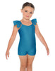 Solid Lycra Camisole Flutter Sleeve Biketard