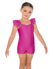 Solid Lycra Camisole Flutter Sleeve Biketard