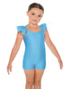 Solid Lycra Camisole Flutter Sleeve Biketard