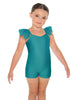 Solid Lycra Camisole Flutter Sleeve Biketard