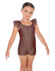 Solid Lycra Camisole Flutter Sleeve Biketard