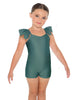 Solid Lycra Camisole Flutter Sleeve Biketard
