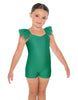 Solid Lycra Camisole Flutter Sleeve Biketard