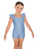 Solid Lycra Camisole Flutter Sleeve Biketard
