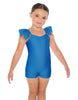 Solid Lycra Camisole Flutter Sleeve Biketard