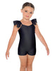 Solid Lycra Camisole Flutter Sleeve Biketard