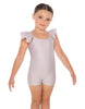 Solid Lycra Camisole Flutter Sleeve Biketard
