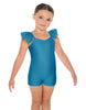 Solid Lycra Camisole Flutter Sleeve Biketard