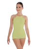 Solid Lycra Halter Covered Back Biketard