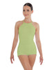 Solid Lycra Halter Covered Back Biketard