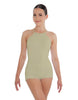Solid Lycra Halter Covered Back Biketard
