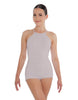 Solid Lycra Halter Covered Back Biketard