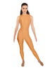 Solid Lycra Tneck Sleeveless Open Back Unitard