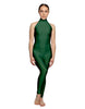 Solid Lycra Halter Low Back Unitard