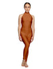 Solid Lycra Halter Low Back Unitard