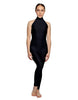 Solid Lycra Halter Low Back Unitard