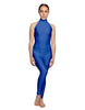 Solid Lycra Halter Low Back Unitard