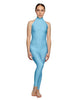 Solid Lycra Halter Low Back Unitard