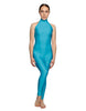 Solid Lycra Halter Low Back Unitard