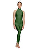 Solid Lycra Halter Low Back Unitard