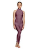 Solid Lycra Halter Low Back Unitard
