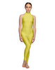 Solid Lycra Halter Low Back Unitard