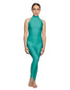 Solid Lycra Halter Low Back Unitard
