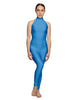 Solid Lycra Halter Low Back Unitard