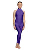 Solid Lycra Halter Low Back Unitard